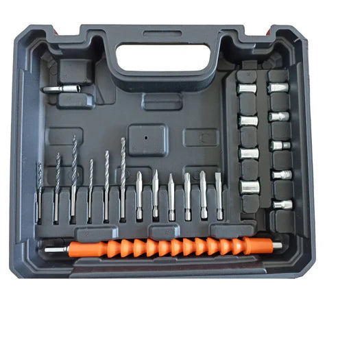 Taladro Percutor inalámbrico DEWALT 68V + 2 baterías + accesorios